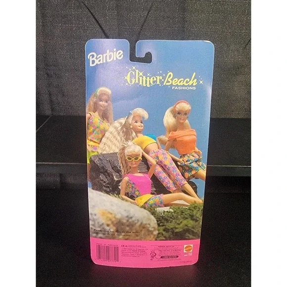 Vtg. 1992 BARBIE Glitter Beach Fashions Doll Clothing MIP Mint In Pkg #7779 - Picture 2 of 2